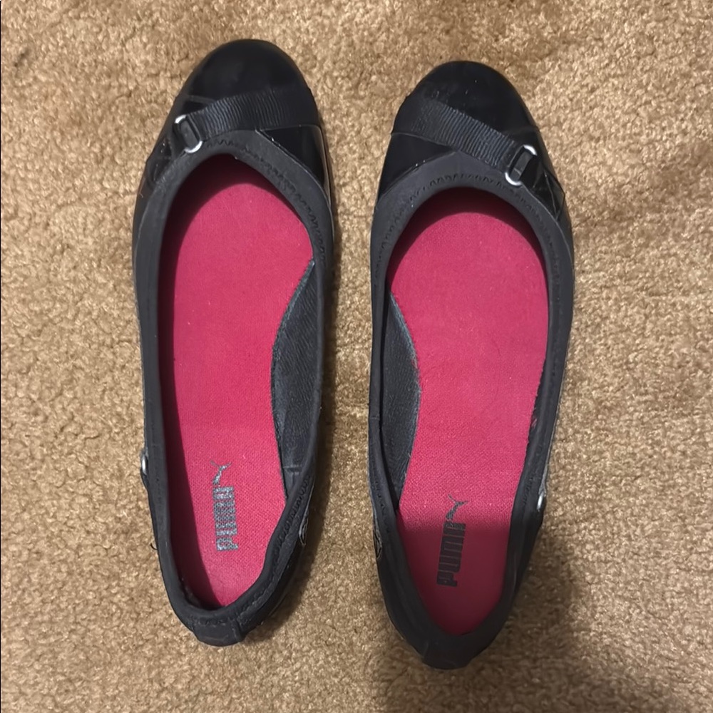 Puma Y2K Black and Pink Flats